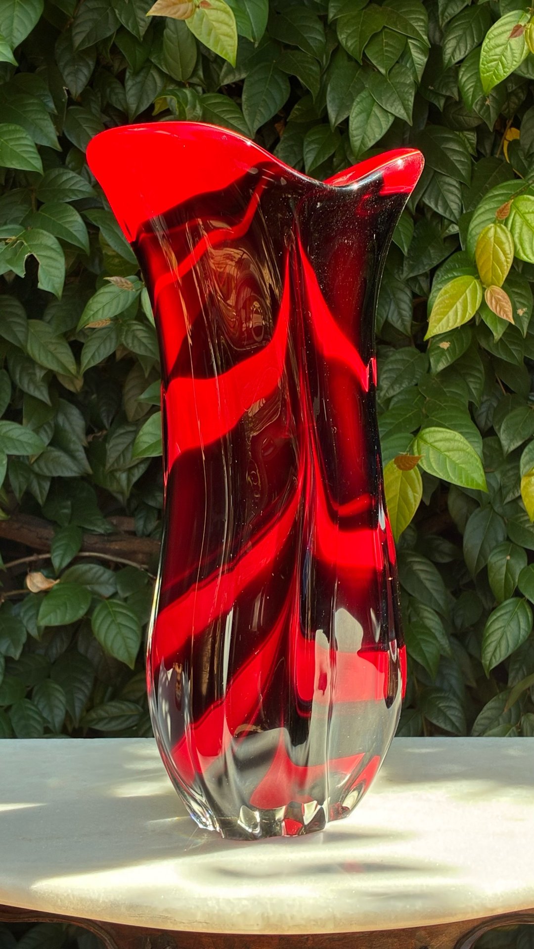 Vaso de Murano Vermelho Sommerso · Segunda metade do Século XX (1960-1990) · Estado: Excelente