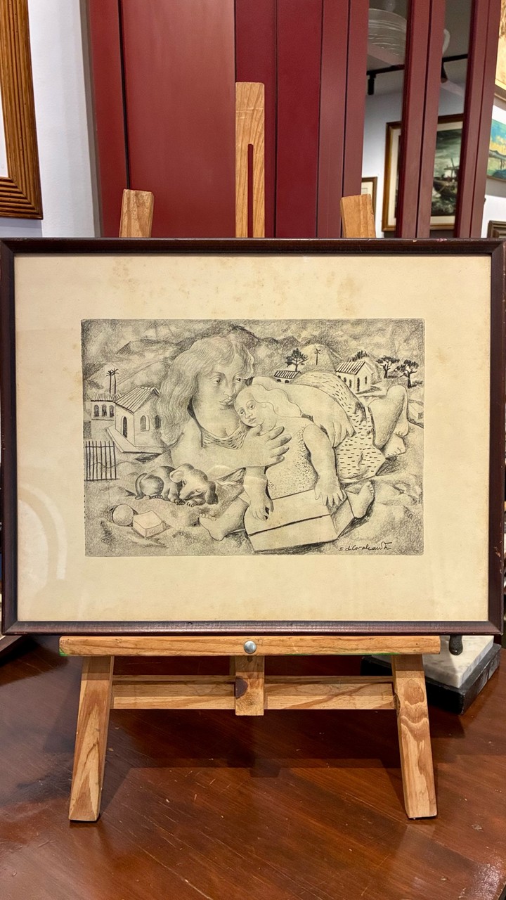 Quadro — Reprodução Impressa Gravura - Di Cavalcanti · Século XX (1940–1970) · Estado: Regular