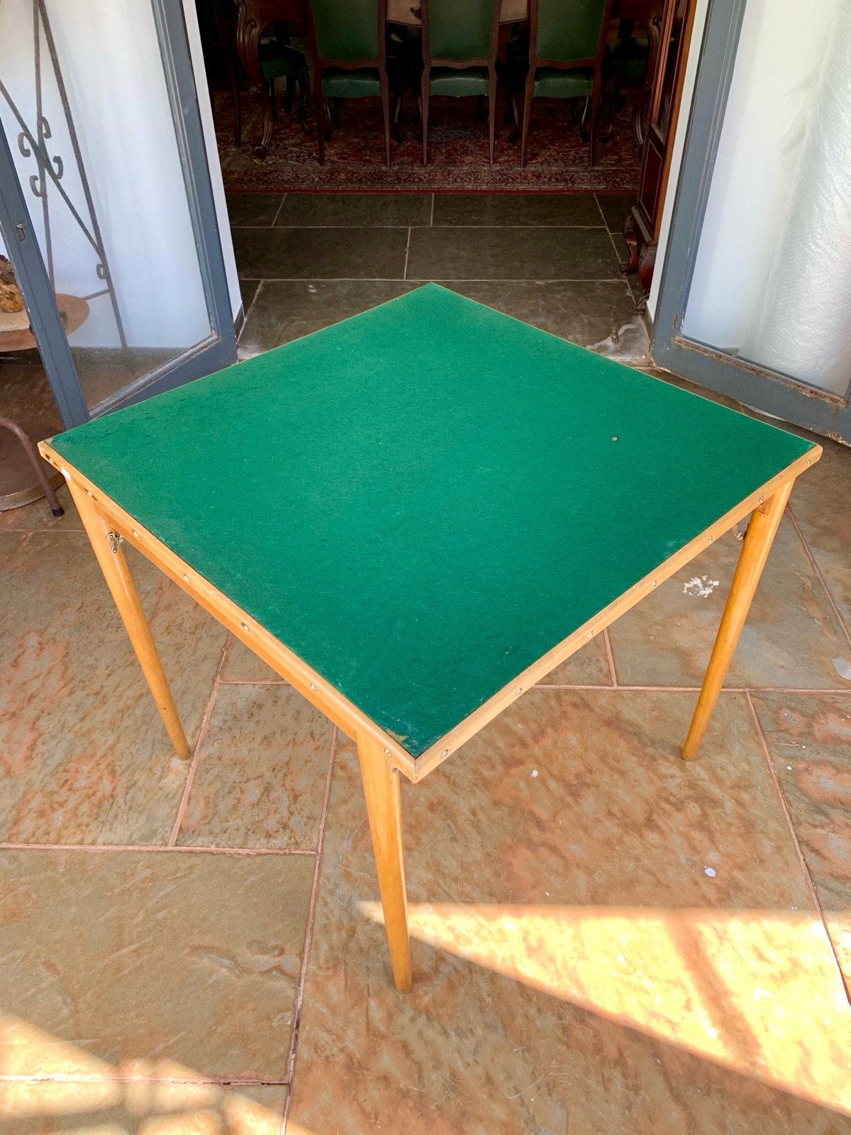 Mesa de Carteado Dobrável · Meados do Século XX (1940-1960) · Estado: Regular